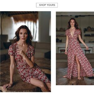 Floral V-Neck Maxi Dress